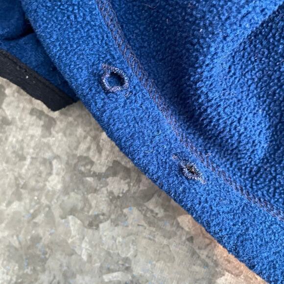 Vintage Woolrich Polartec Fleece Full Zip Sweatshirt Jacket Mens Medium Blue 90s - Picture 9 of 13